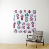 Tenture Vibes d'été : Motif d'ananas, points colorés (En situation)