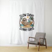 Tenture Vibes d'été Sloth Funny Lazy Float (En situation)