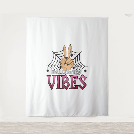 Tenture Vibes d'Halloween, Halloween, Effrayant, Costume (Devant)