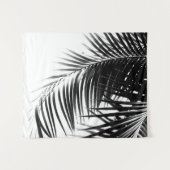 Tenture Vibes noires et blanches de palmiers Feuilles #1 # (Devant (Horizontal))