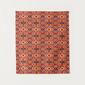 Tenture Vibrant Tribal Fusion Geometric Symmetry Pattern (Devant)