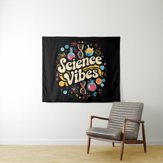 Tenture Vibrations Scientifiques Super Première Journée de (En situation (horizontale))