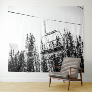 Tenture Vide Hiver noir et blanc