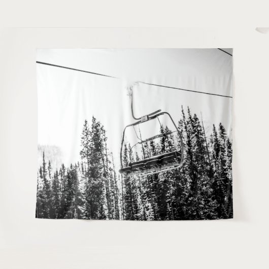 Tenture Vide Hiver noir et blanc (Devant (Horizontal))