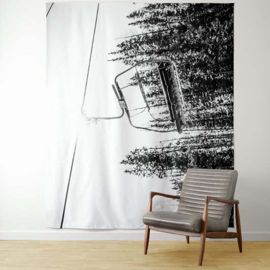 Tenture Vide Hiver noir et blanc (En situation)