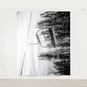 Tenture Vide Hiver noir et blanc (Devant)