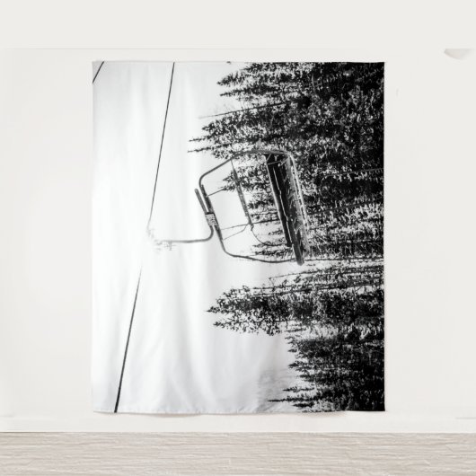 Tenture Vide Hiver noir et blanc (Devant)