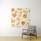 Tenture Viennoiseries Assorties : Motif sans Seamless Savo (En situation)