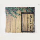 Tenture Vieux bois Rustique Mariage arrière-plan photo (Devant (Horizontal))