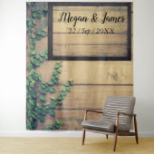 Tenture Vieux bois Rustique Mariage arrière-plan photo (En situation)