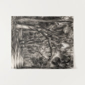 Tenture Vieux chêne de Floride Graphite Hammock Sketch | R (Devant (Horizontal))