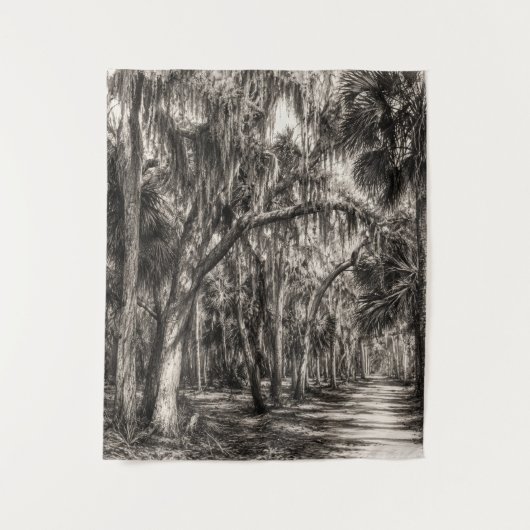 Tenture Vieux chêne de Floride Graphite Hammock Sketch | R (Devant)