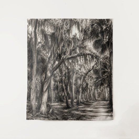 Tenture Vieux chêne de Floride Graphite Hammock Sketch | R (Devant)