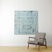 Tenture Vieux mur de brique blanche sale arrière-plan abst (En situation (horizontale))