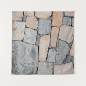 Tenture Vieux mur de pierre de l'ancien château. abstrait, (Devant (Horizontal))