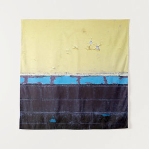 Tenture Vieux mur en béton endommagé peint. Texture. Résum