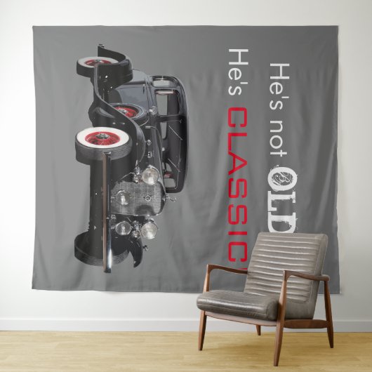 Tenture Vieux Véhicule Classique Rétro Photobooth Toile de (En situation (horizontale))