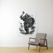 Tenture Viking Warrior Charge – Ink Battle (En situation)