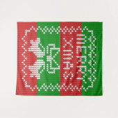 Tenture Vilain pull motif sonnettes Joyeux fils Xmas (Devant (Horizontal))
