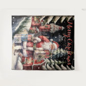 Tenture Village de père Noël Joyeux Noël Suspendu Tapisser (Devant (Horizontal))