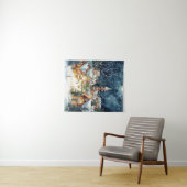 Tenture Ville de Noël illustrative dans la neige (En situation (horizontale))