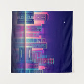 Tenture Ville de nuit Vintage (Devant (Horizontal))
