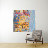 Tenture Ville moodpaint, huile, paysage, ville, abstrait,  (En situation (horizontale))