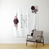 Tenture Vin Plum Mauve Automne Floral Mariage fond (En situation)