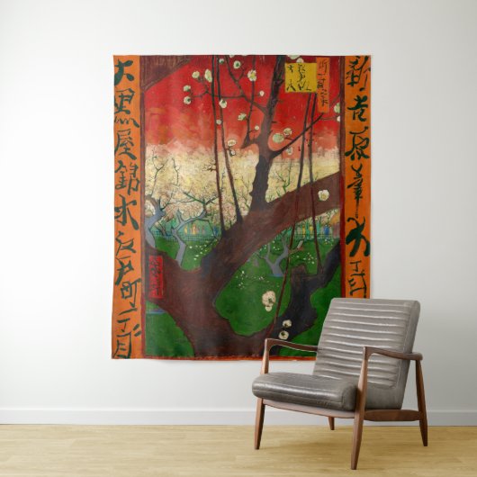 Tenture Vincent van Gogh - Arbre à prune floraison (En situation)