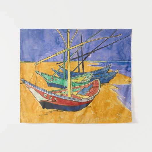 Tenture Vincent van Gogh - Bateaux de pêche sur la plage (Devant (Horizontal))
