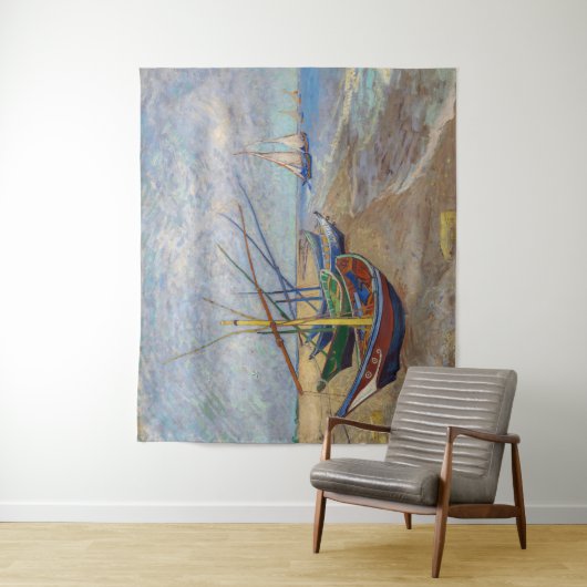 Tenture Vincent van Gogh - Bateaux de pêche sur la plage (En situation)