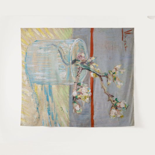 Tenture Vincent van Gogh - Branche d'amandes en verre (Devant (Horizontal))