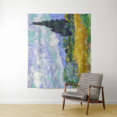 Tenture Vincent Van Gogh - Champ de blé avec cyprès (En situation)