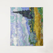 Tenture Vincent Van Gogh - Champ de blé avec cyprès (Devant)