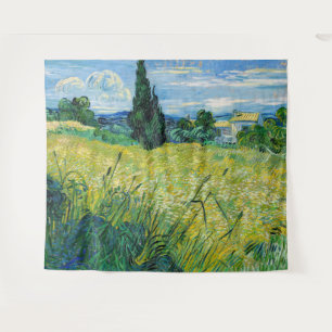 Tenture Vincent van Gogh - Champ de blé vert avec cyprès