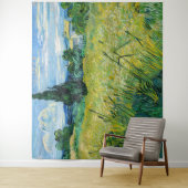 Tenture Vincent van Gogh - Champ de blé vert avec Cypress (En situation)