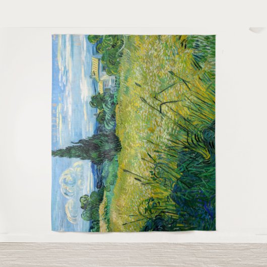 Tenture Vincent van Gogh - Champ de blé vert avec Cypress (Devant)