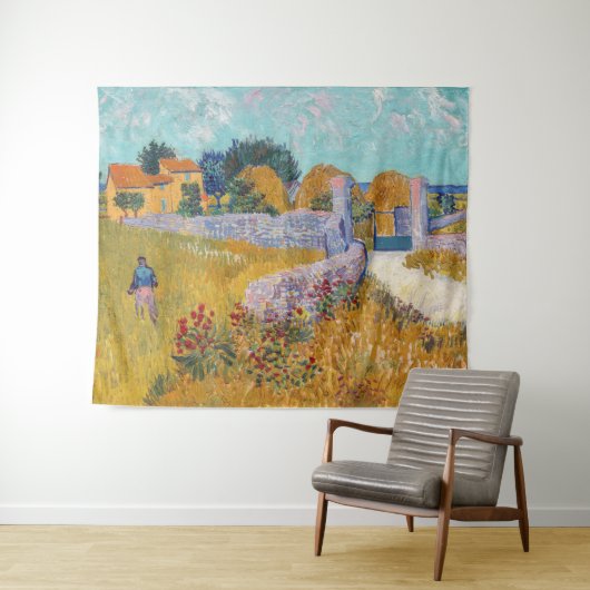 Tenture Vincent van Gogh - Ferme en Provence (En situation (horizontale))