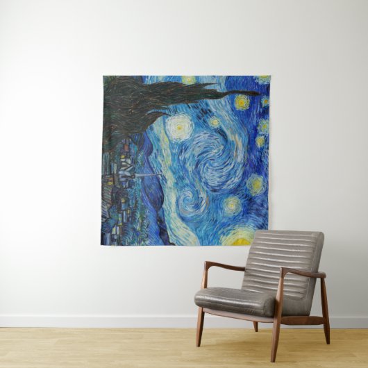 Tenture Vincent Van Gogh La Nuit étoilée (En situation (horizontale))