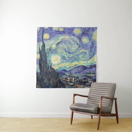 Tenture Vincent Van Gogh La Nuit étoilée (En situation)