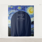 Tenture Vincent Van Gogh Mariage de nuit Starry Contexte (Devant)