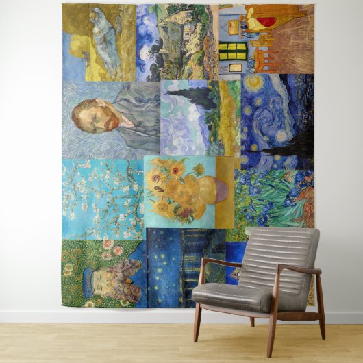 Tenture Vincent Van Gogh - Masterpieces Patchwork (En situation)