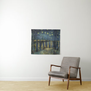 Tenture Vincent van Gogh Nuit étoilée sur le Rhône