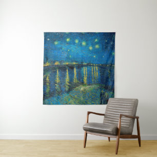 Tenture Vincent Van Gogh Nuit étoilée sur le Rhône