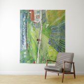 Tenture Vincent van Gogh - Paysage avec transport et train (En situation)