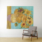 Tenture Vincent Van Gogh - Vase avec douze tournesols (En situation (horizontale))