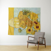 Tenture Vincent Van Gogh - Vase avec douze tournesols (En situation (horizontale))