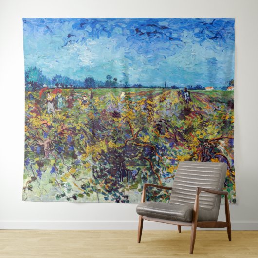 Tenture Vincent van Gogh - Vignoble vert (En situation (horizontale))