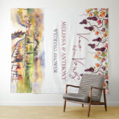 Tenture Vino avant les vœux personnalisé shower de mariage (En situation (horizontale))