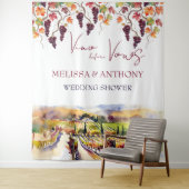Tenture Vino avant les vœux personnalisé shower de mariage (En situation)